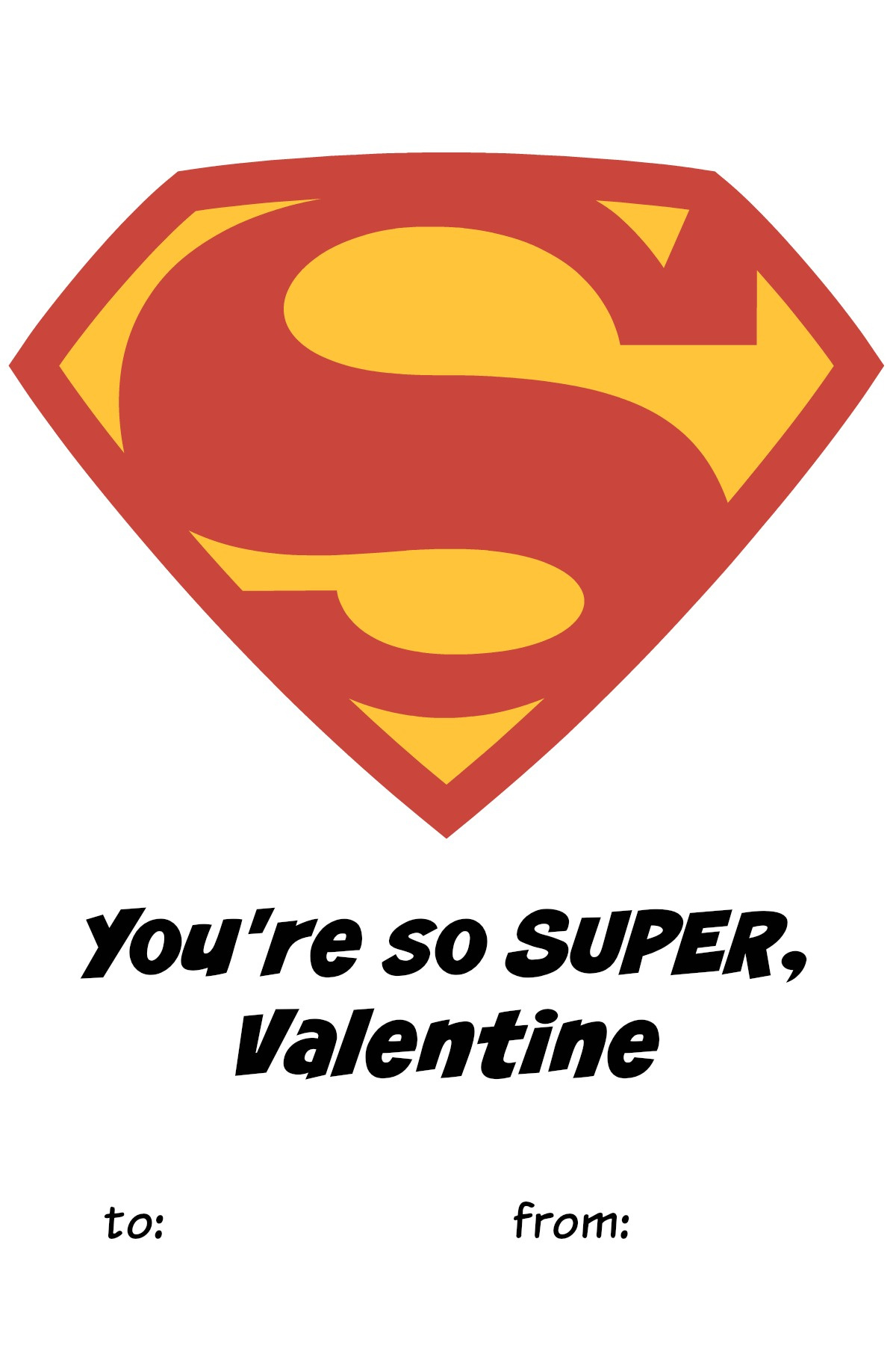 You'Re My Hero, Valentine {Free Printables!} | The Sparrow'S Nest regarding Free Printable Superman Valentine Cards