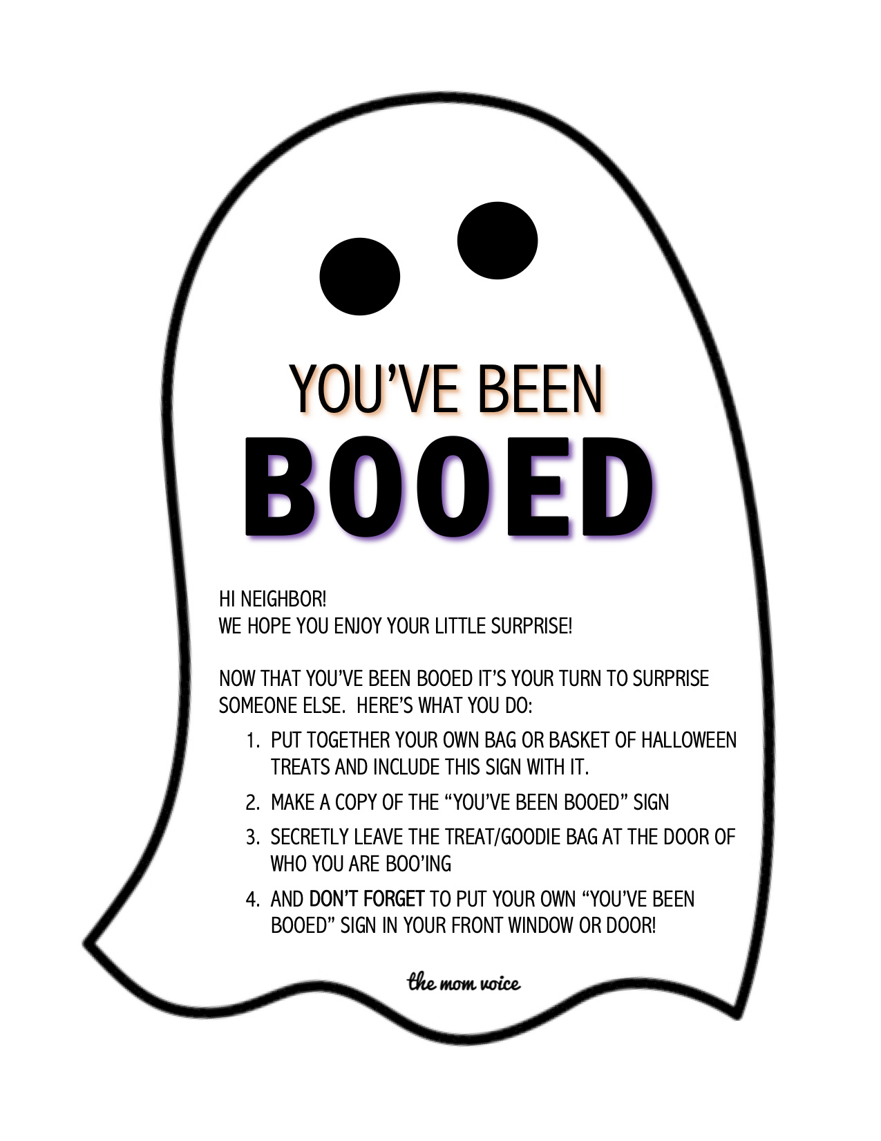 You'Ve Been Booed Free Download | The Mom Voice regarding We Ve Been Booed Free Printable